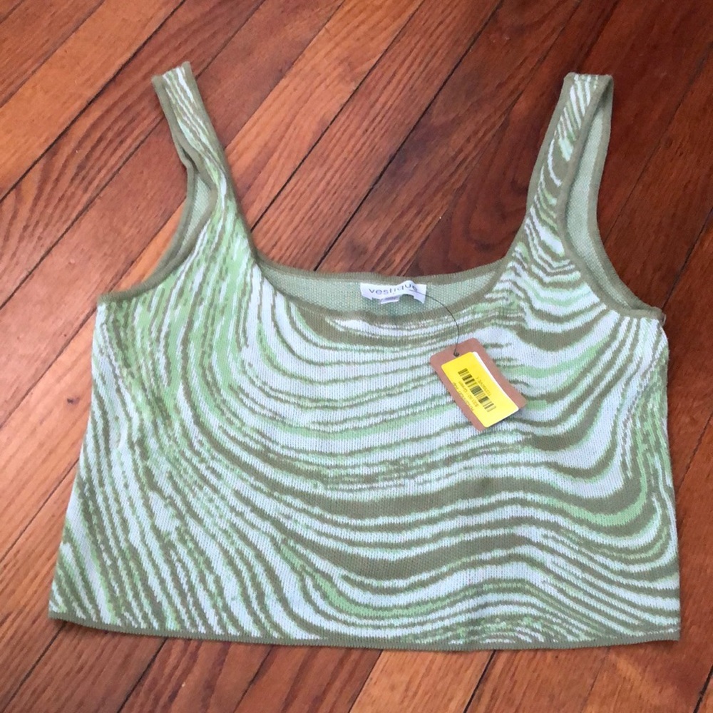 Knit crop tank